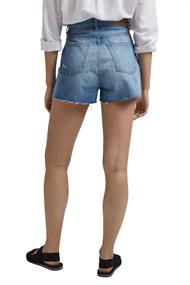 Jeans-Shorts mit hohem Bund, Bio-Baumwolle