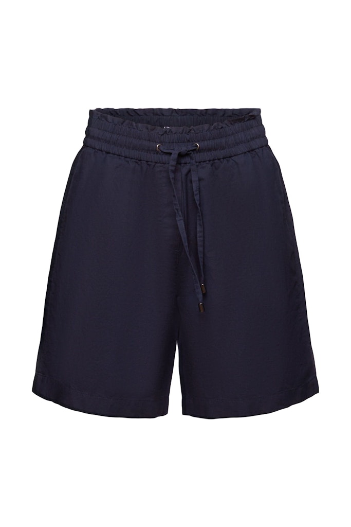 Pull-on-Shorts aus Leinen-Baumwoll-Mix