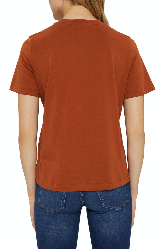 T-Shirt mit Flock-Print, 100% Bio-Baumwolle