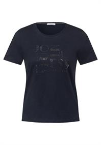 T-Shirt mit Steinchendeko