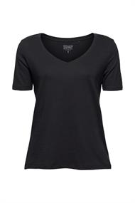 V-Neck-Shirt aus Organic Cotton/TENCELT